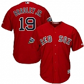 Red Sox 19 Jackie Bradley Jr. Scarlet 2018 World Series Cool Base Player Jersey Dzhi,baseball caps,new era cap wholesale,wholesale hats